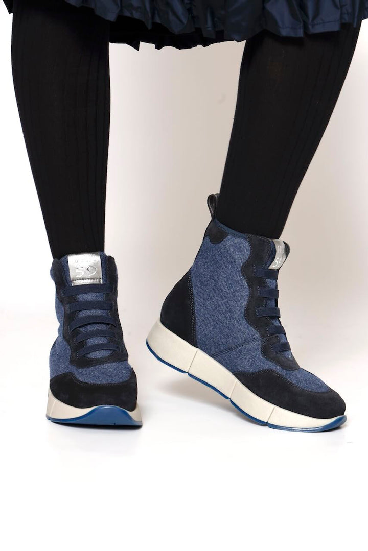 ZAPATILLA ABOTINADA 27076-MARINO