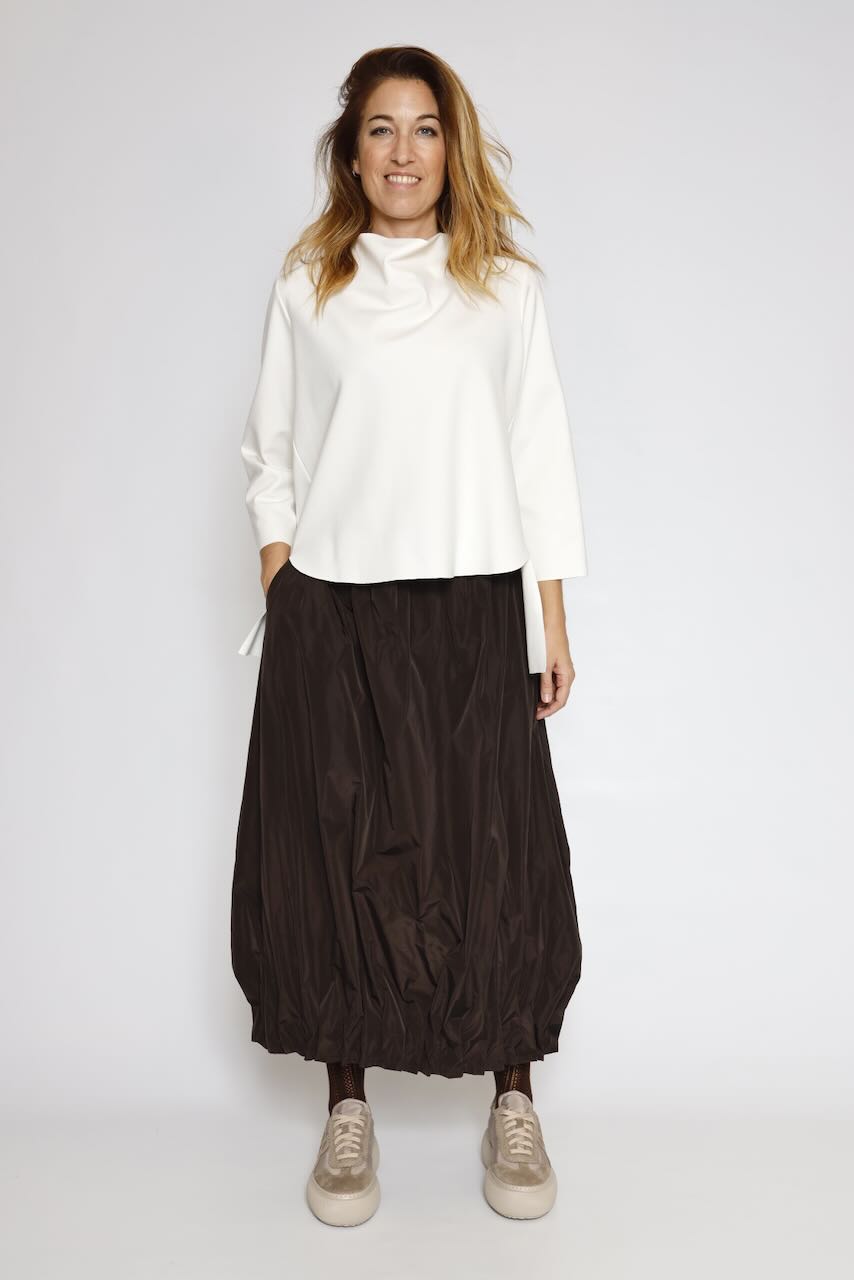 BLUSA ASIMÉTRICA 54-2147-BLANCO