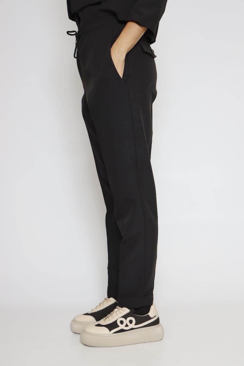 PANTALONES CON CINTURILLA ELÁSTICA 54-5091-NEGRO