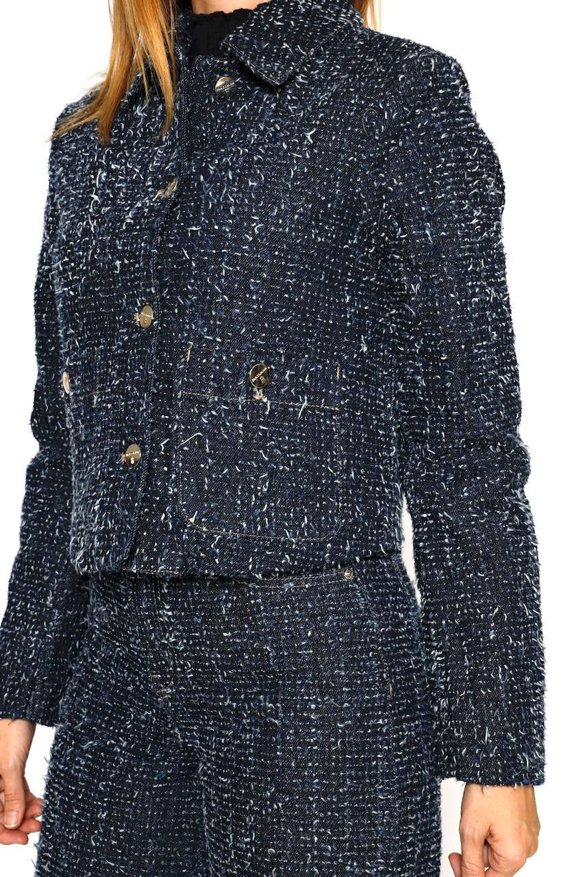 CHAQUETA BOUCLÉ WJ4011D419F7-AZUL