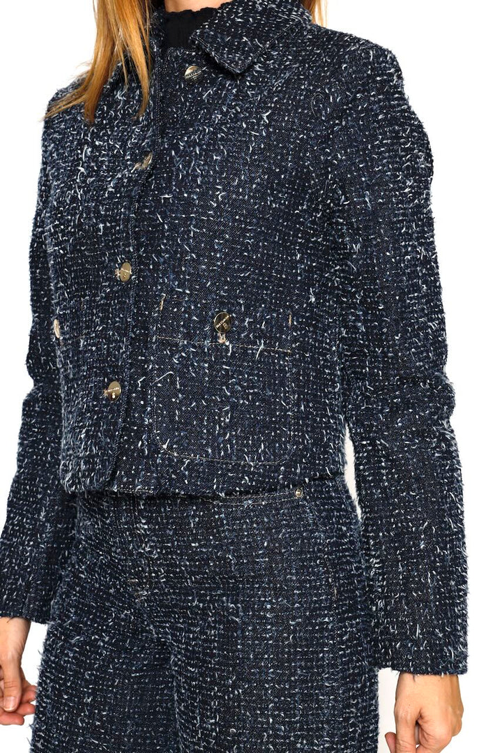 CHAQUETA BOUCLÉ WJ4011D419F7-AZUL