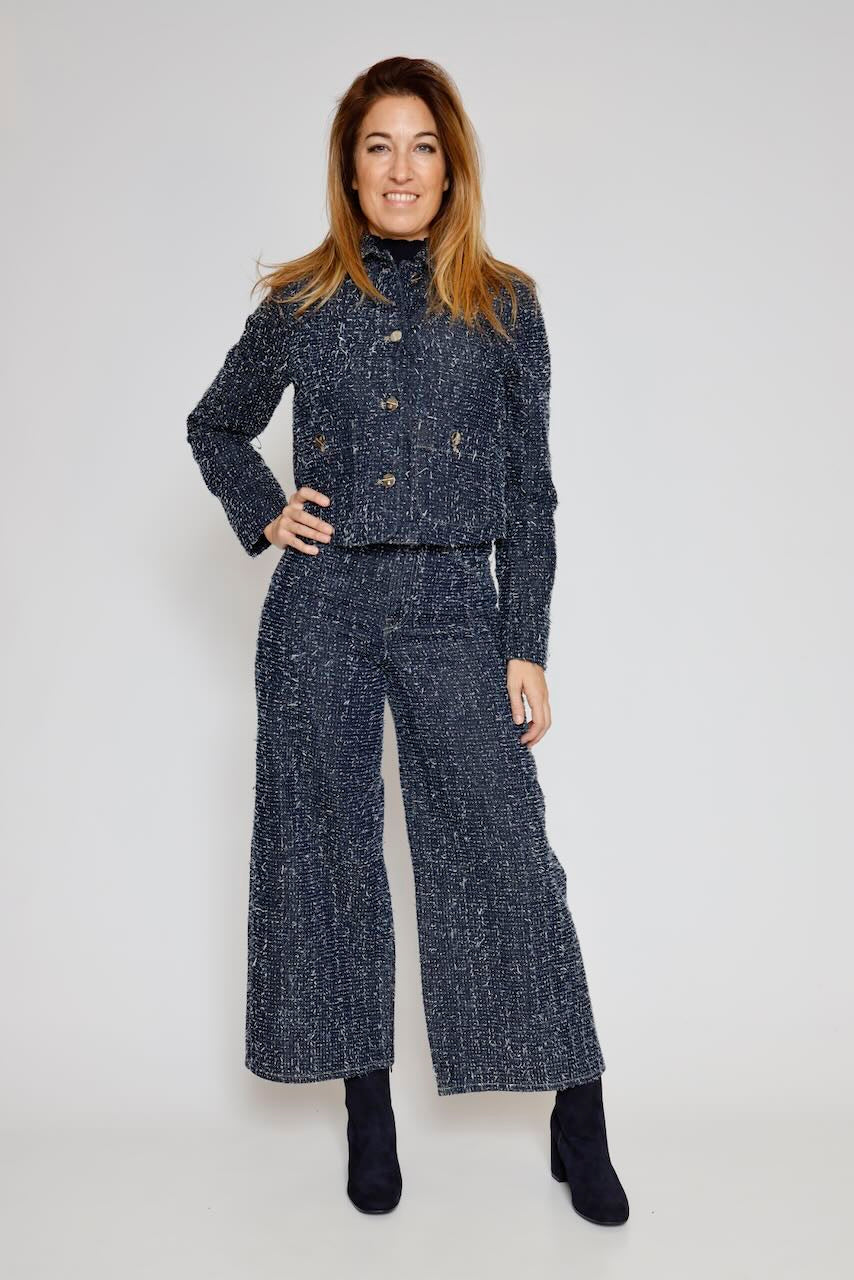 CHAQUETA BOUCLÉ WJ4011D419F7-AZUL