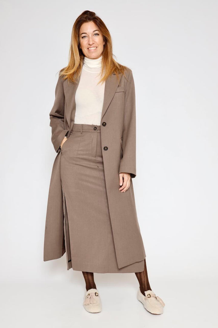 Falda lápiz midi 54-6034-CAFE