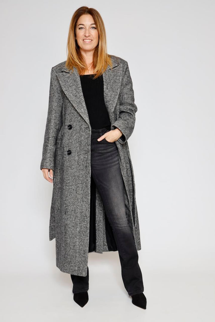 ABRIGO JASPEADO 54-9006-NEGRO