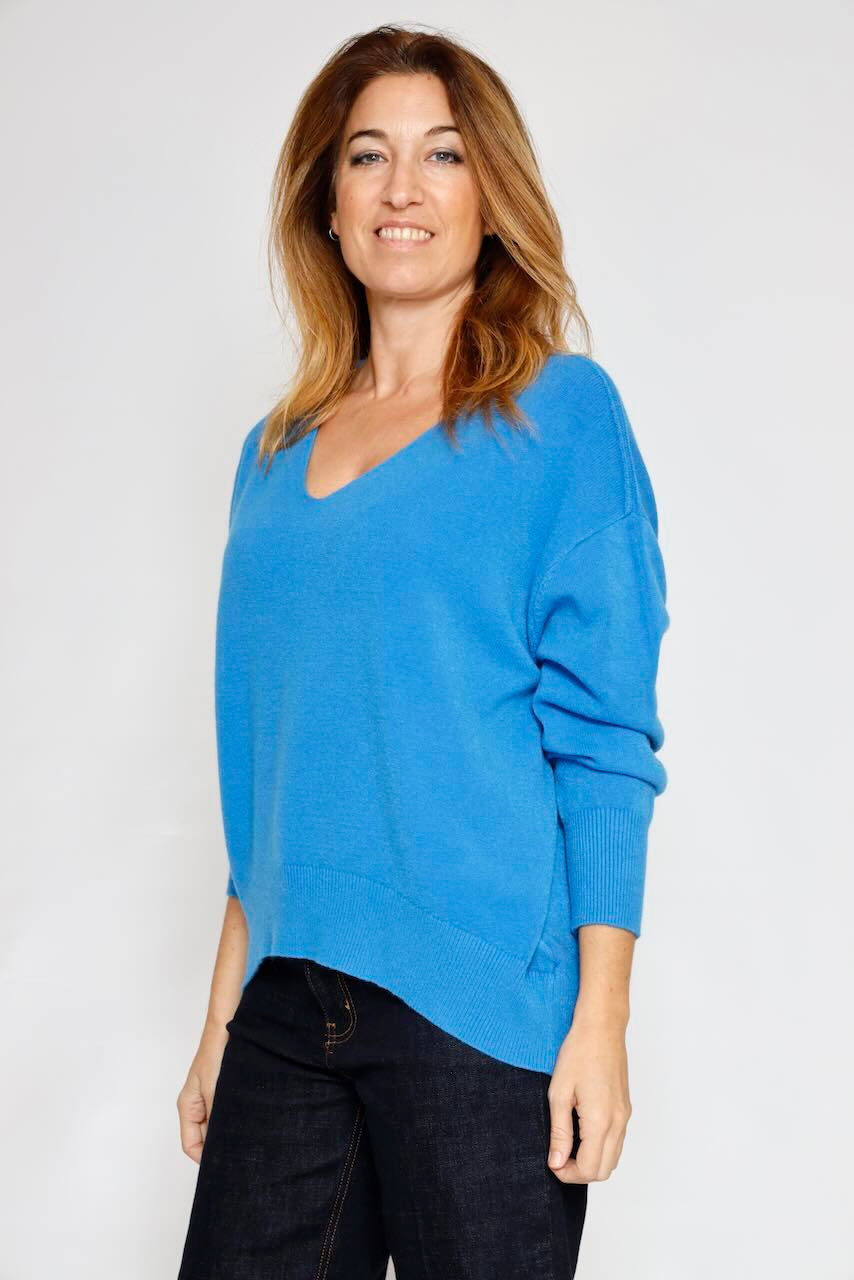 JERSEY BY09074-AZZURRO