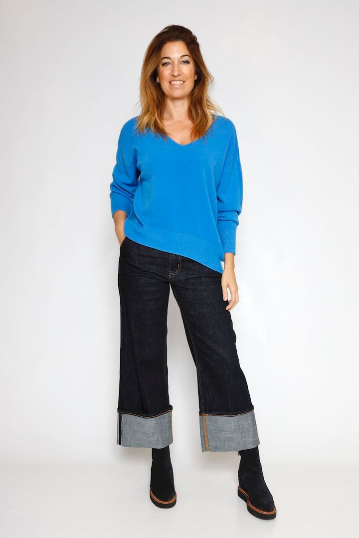 JERSEY BY09074-AZZURRO