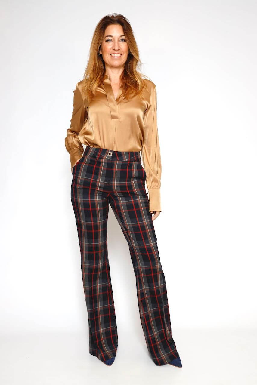 PANTALÓN WVA003W45995-ROJO/NEGRO