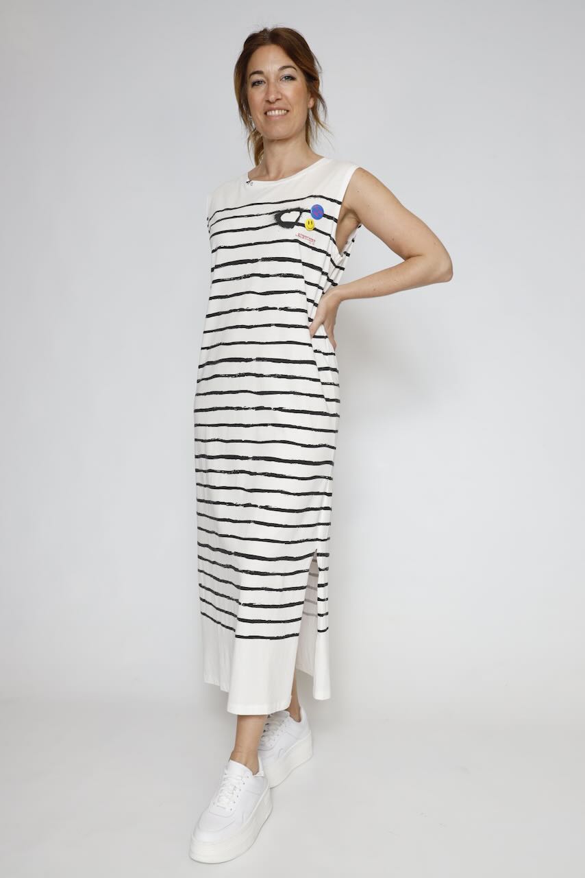 VESTIDO REAVE SAILOR ROCK-BLANCO/NEGRO