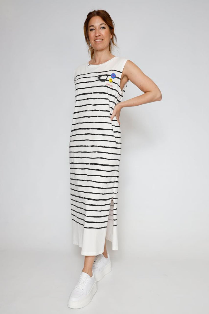 VESTIDO REAVE SAILOR ROCK-BLANCO/NEGRO