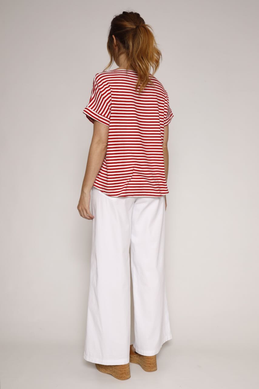 CAMISETA P26BU415-BLANCO/ROJO