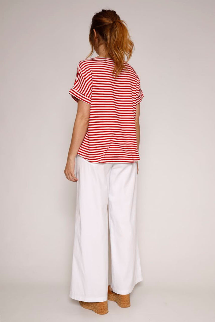 CAMISETA P26BU415-BLANCO/ROJO