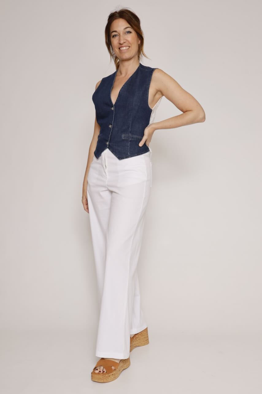 CHALECO DENIM L0FNBQ2C91-BLU DENIM