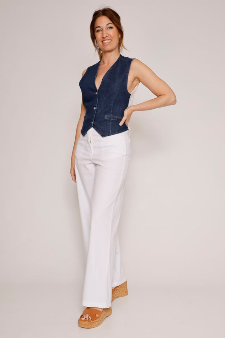 CHALECO DENIM L0FNBQ2C91-BLU DENIM