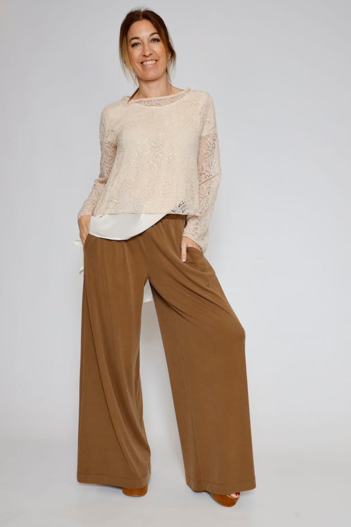 BLUSA/LARGONA P26AN003-LATTE