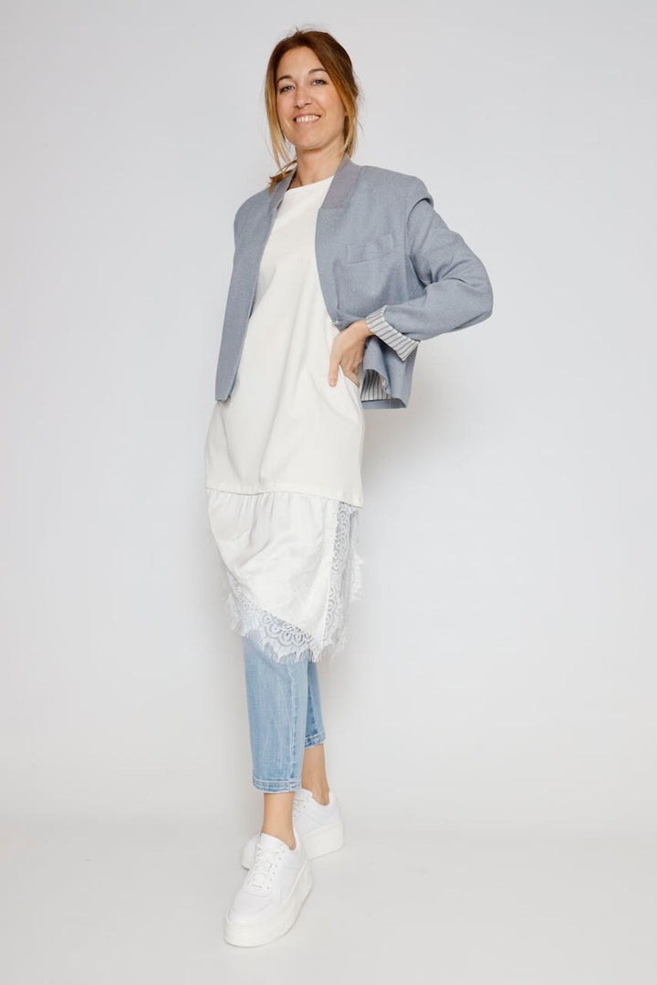 CAMISETA OVERSIZE 26645-BLANCO