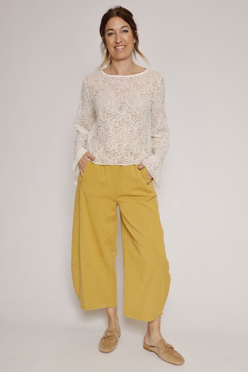 PANTALÓN P3OFCJMC17-MOSTAZA