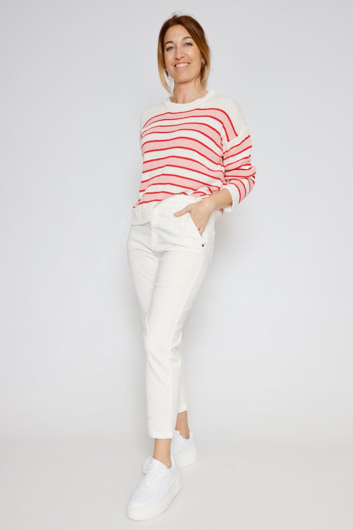 JERSEY W26118-LATTE/ROJO