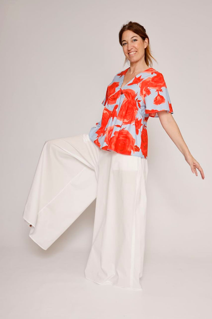 BLUSA BY10248-AZUL/NARANJA