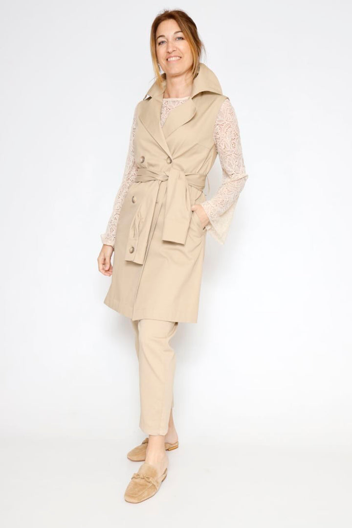 GABARDINA CHALECO P26AD803-BEIGE