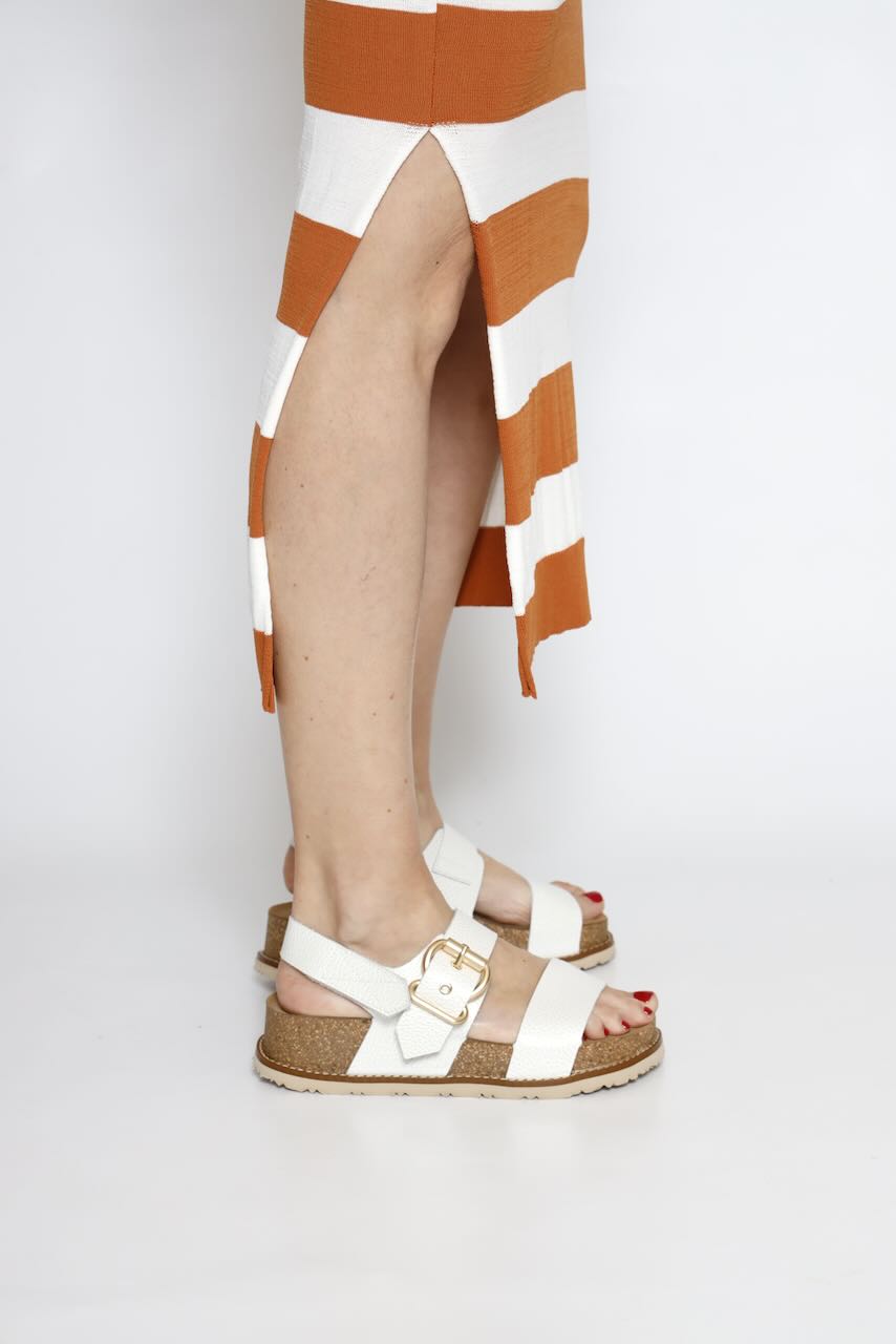 VESTIDO RAYAS BY08008-TEJA