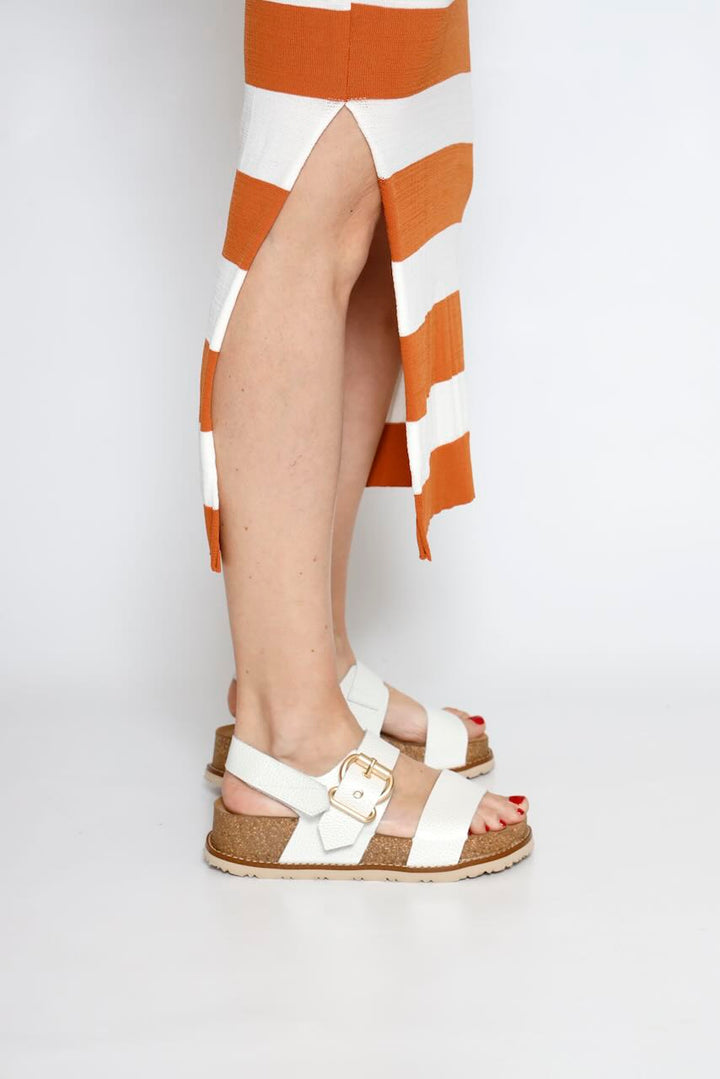 VESTIDO RAYAS BY08008-TEJA