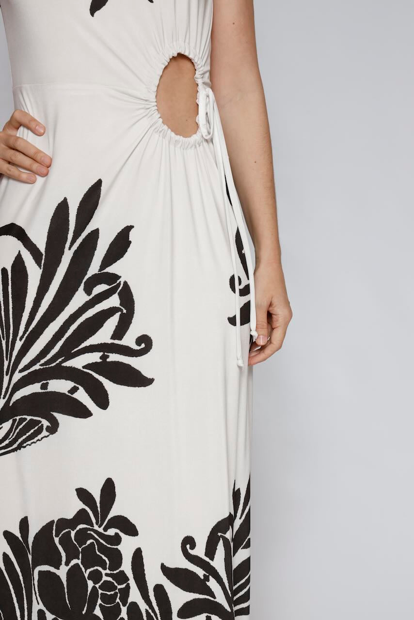 VESTIDO 53-3311-BEIGE/NEGRO