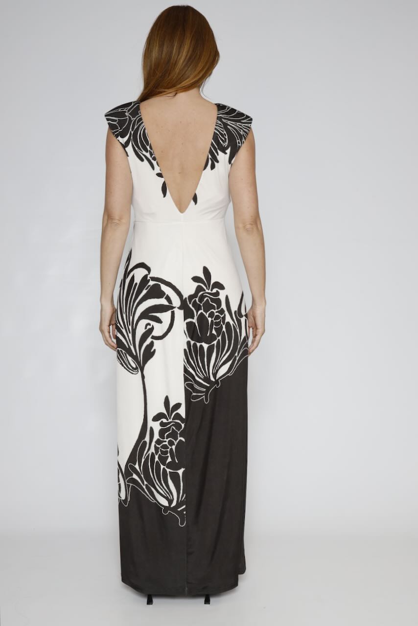 VESTIDO 53-3311-BEIGE/NEGRO