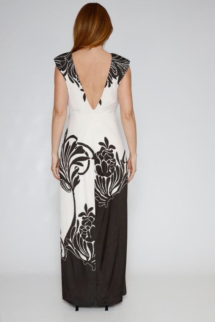 VESTIDO 53-3311-BEIGE/NEGRO