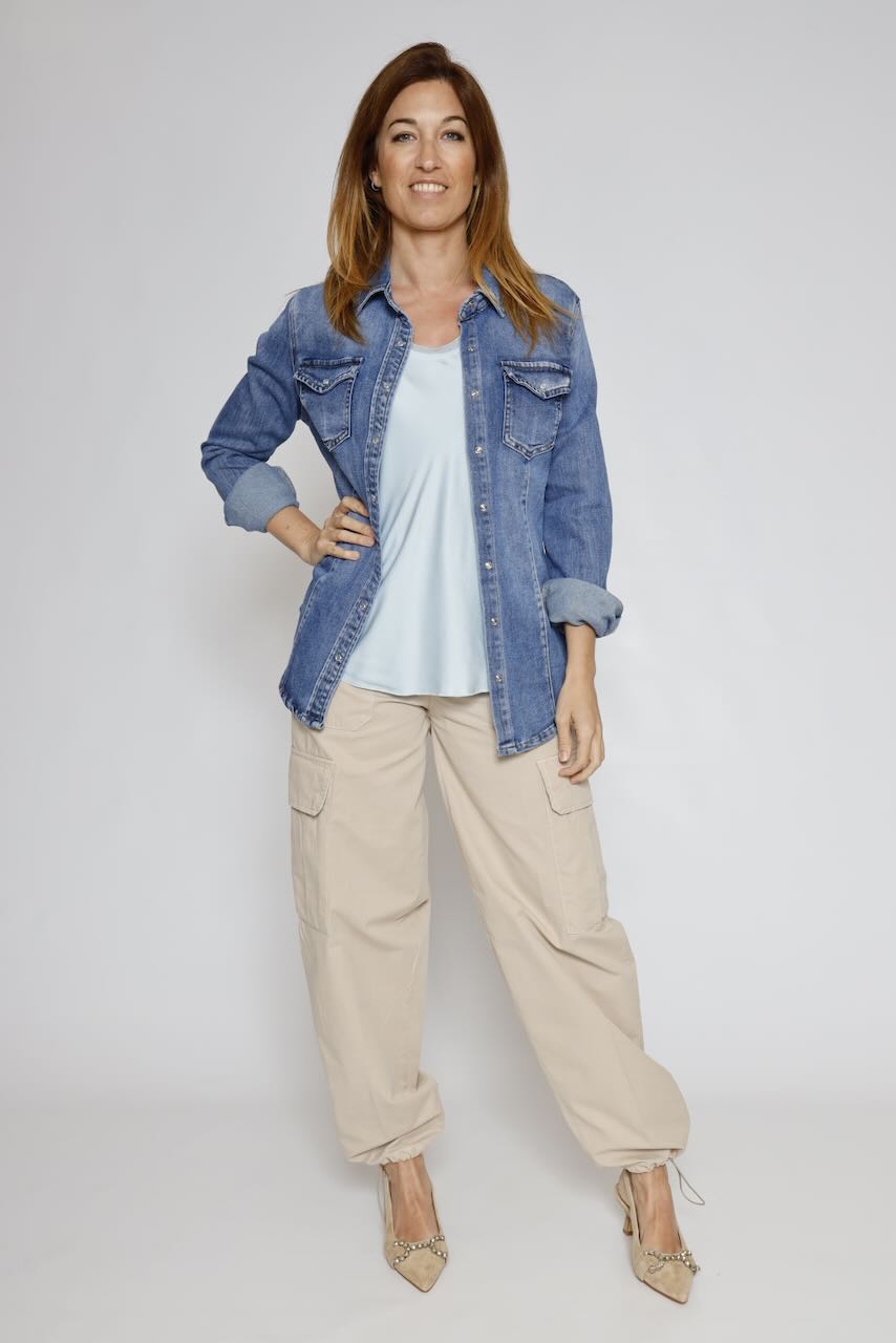 TOP P25AN004-AZUL CIELO