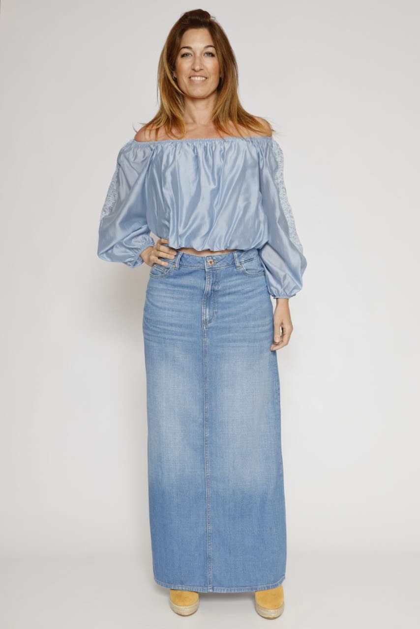 BLUSA P25ES114-AZZURRO