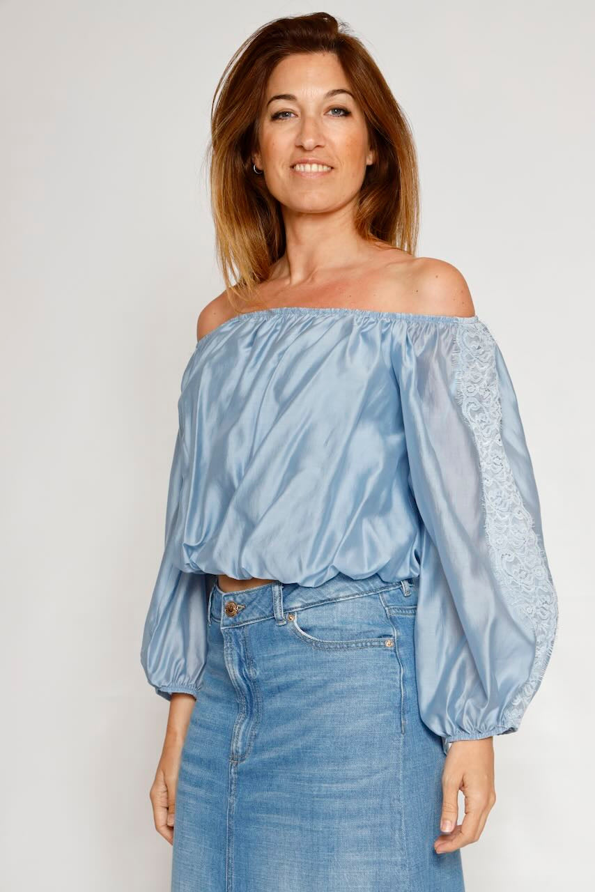 BLUSA P25ES114-AZZURRO