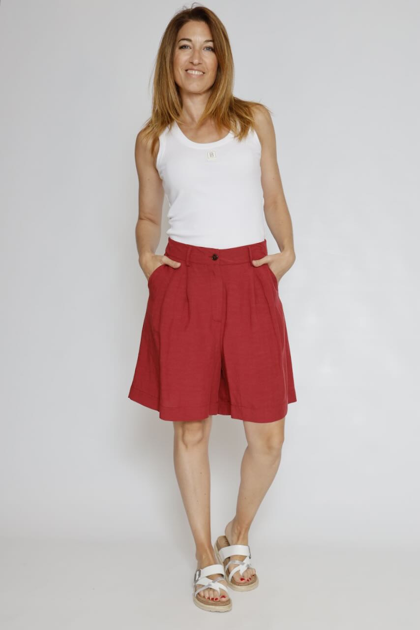 SHORT BY08174-BURDEOS