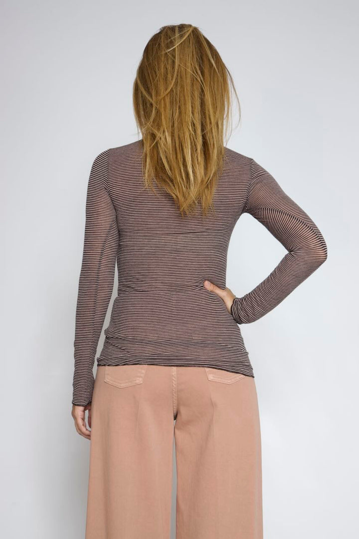 CAMISETA BY09144-RAYAS ROSA