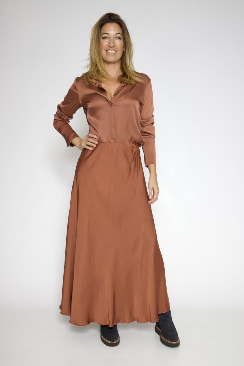 CAMISA BY09114-MARRON