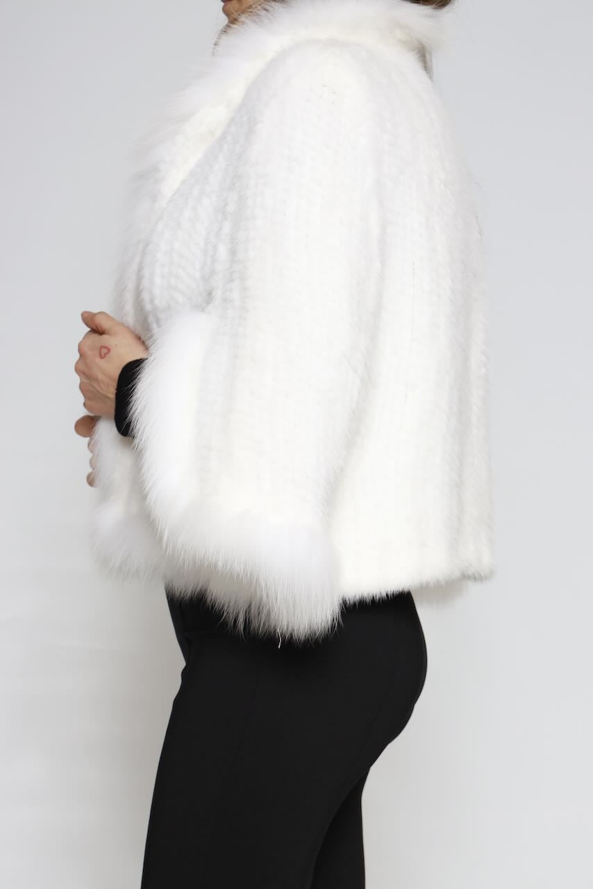 MINK FUR JACKET WITH FOX COLLAR 0542