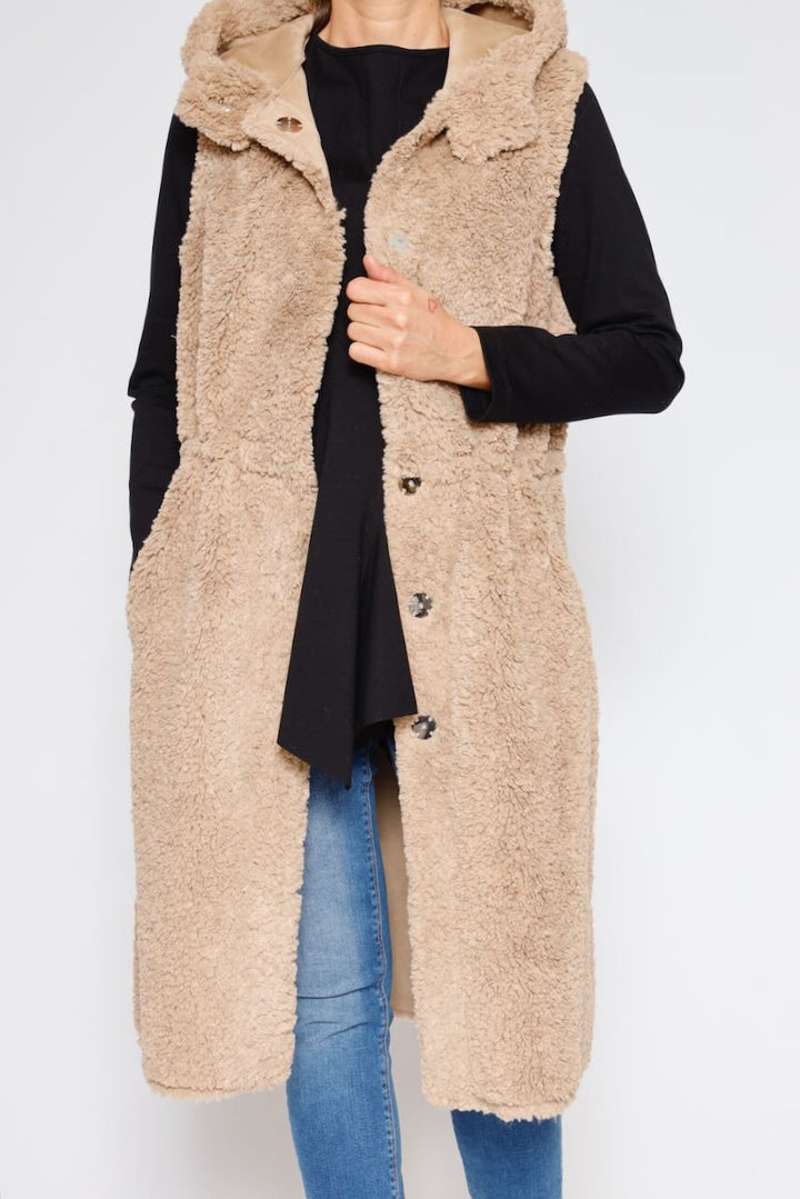 GINNY VEST.7002411-CAMEL