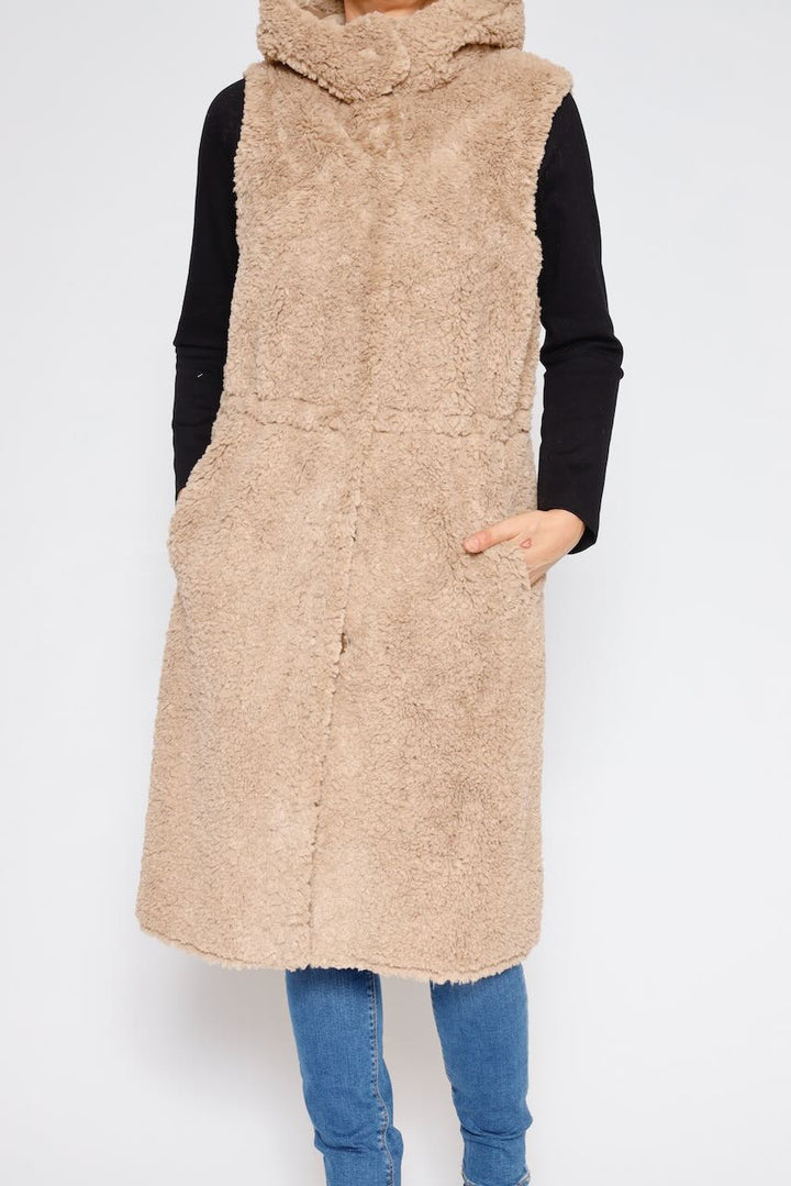 GINNY VEST.7002411-CAMEL