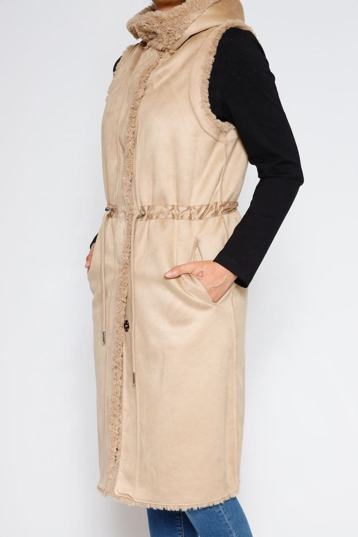 GINNY VEST.7002411-CAMEL