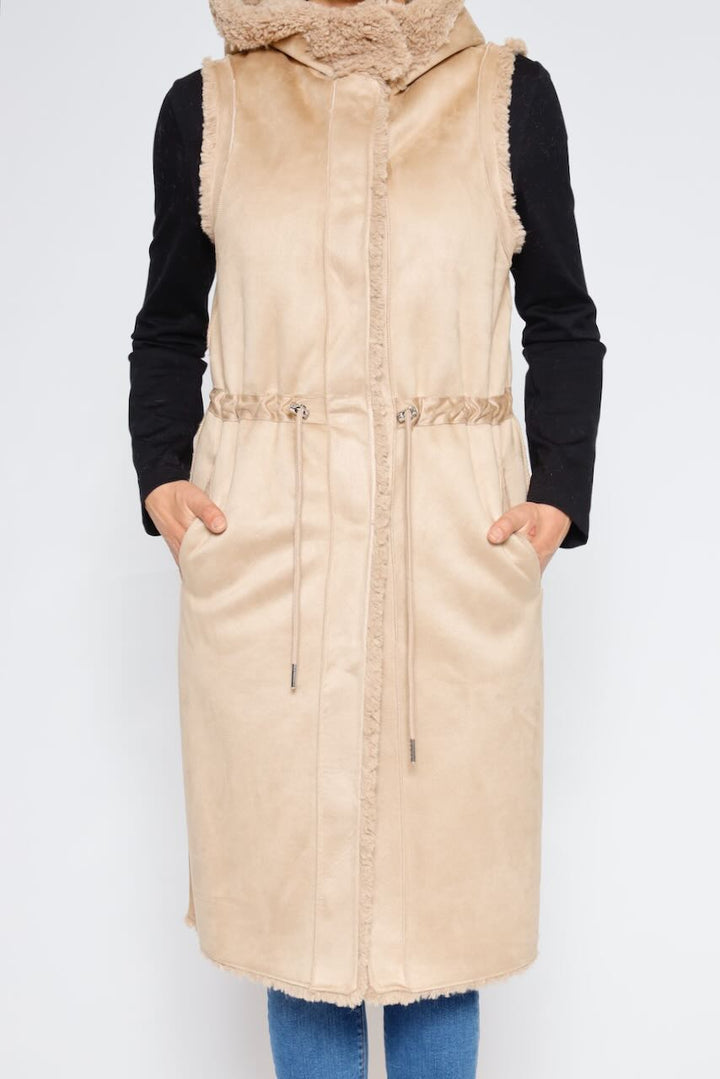 GINNY VEST.7002411-CAMEL