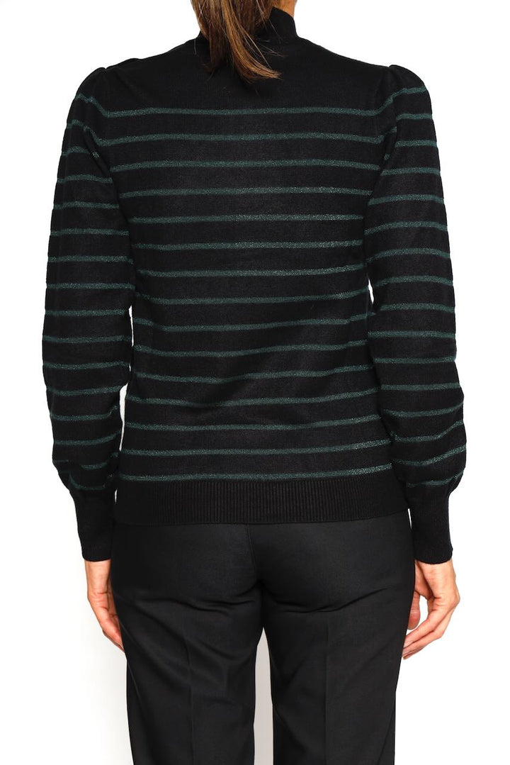 PESSIE STRIPES JERSEY-BLACK/GREEN