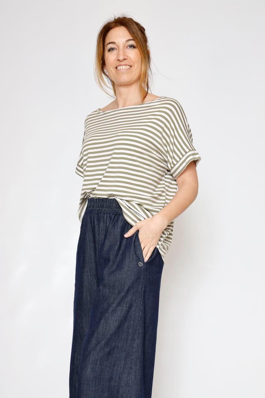 CAMISETA P26BU415-BLANCO/MILITAR