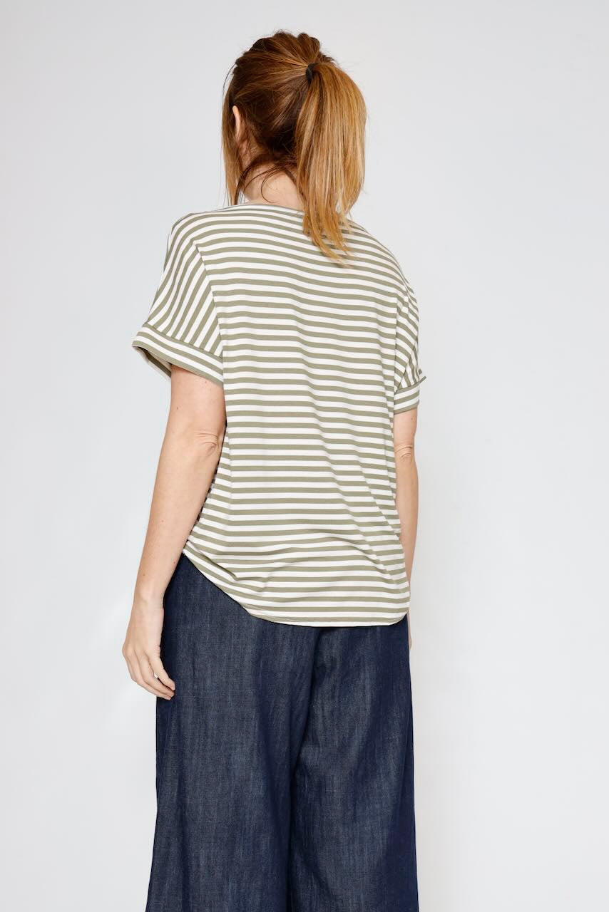 CAMISETA P26BU415-BLANCO/MILITAR