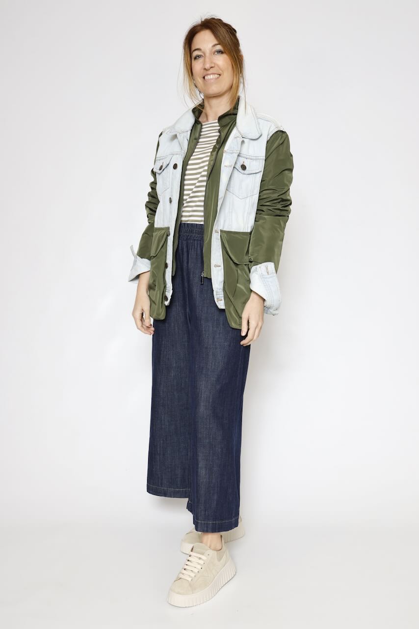 CAMISETA P26BU415-BLANCO/MILITAR