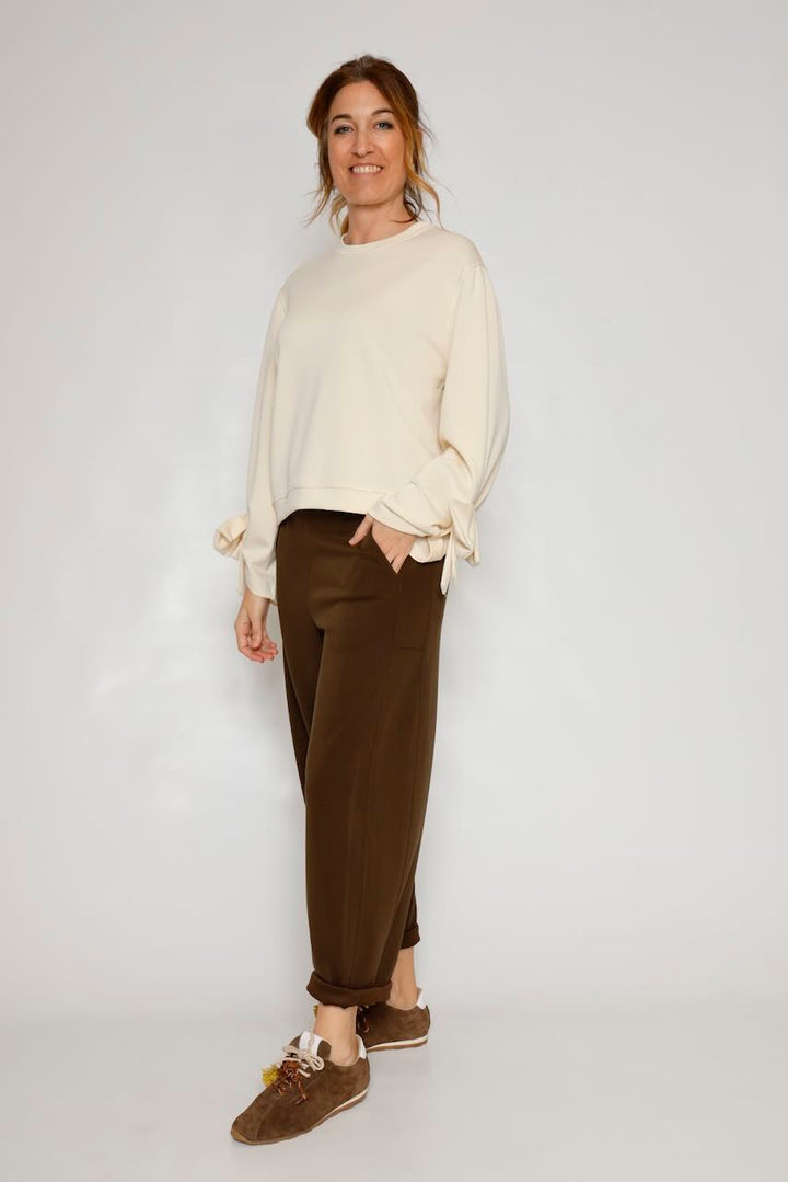 SUDADERA P26DD409-LATTE