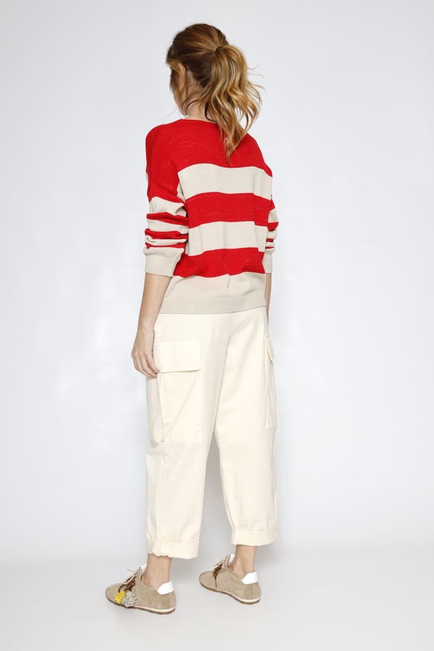JERSEY M8510P8052-BEIGE/ROJO
