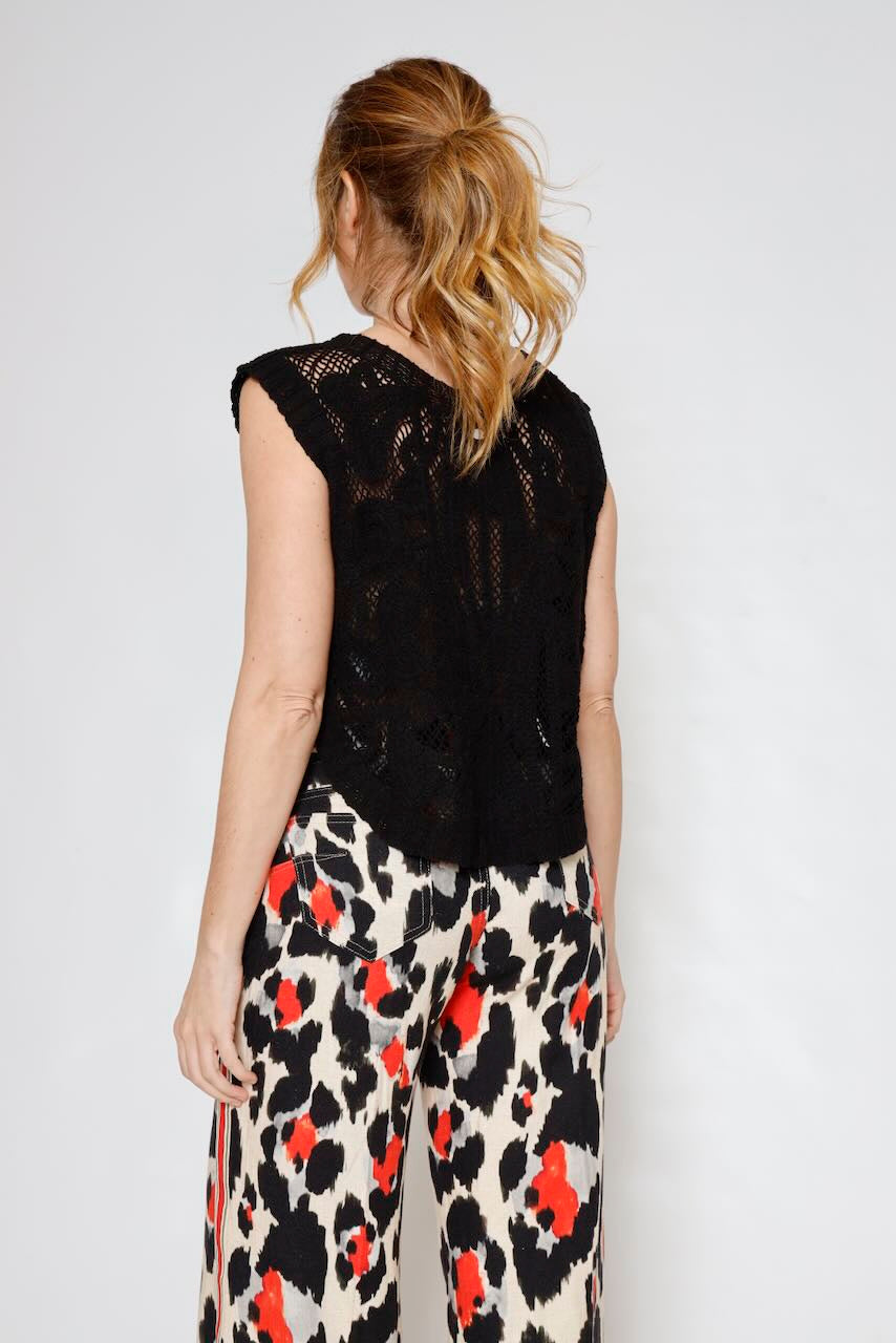 TOP TEMS CROCHET-NEGRO