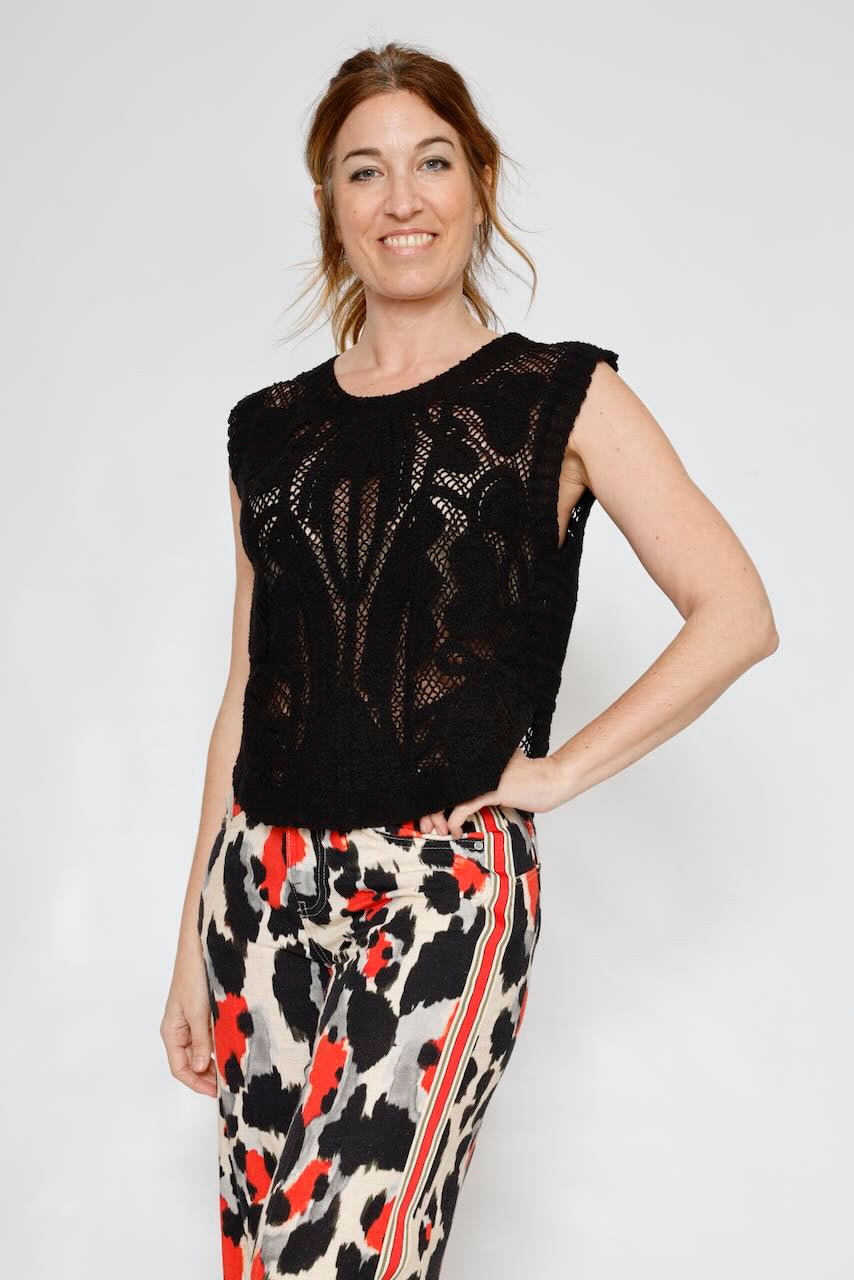 TOP TEMS CROCHET-NEGRO