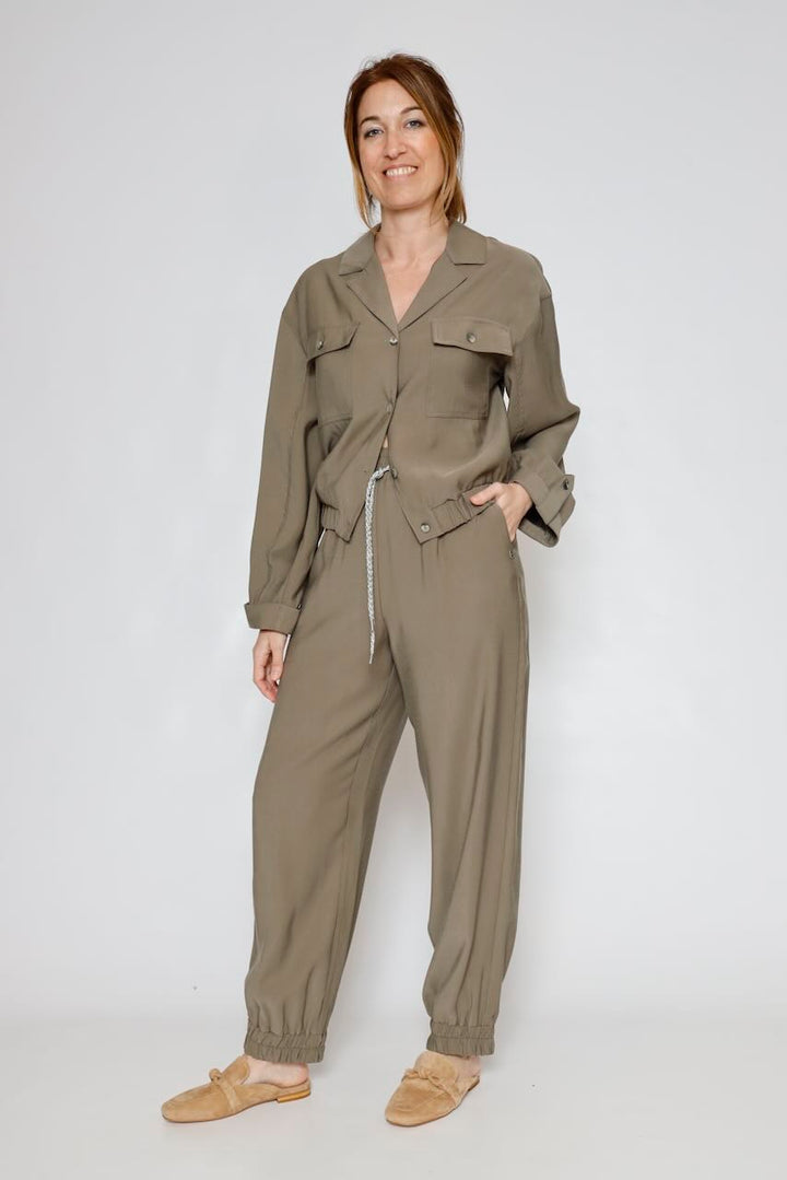 CHAQUETA CAMISA V0O3DIQ000-MILITAR