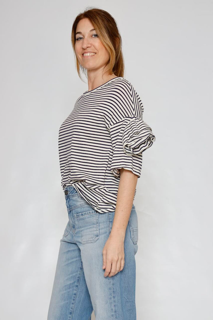 CAMISETA T0RVCOW000-BEIGE/MARINO