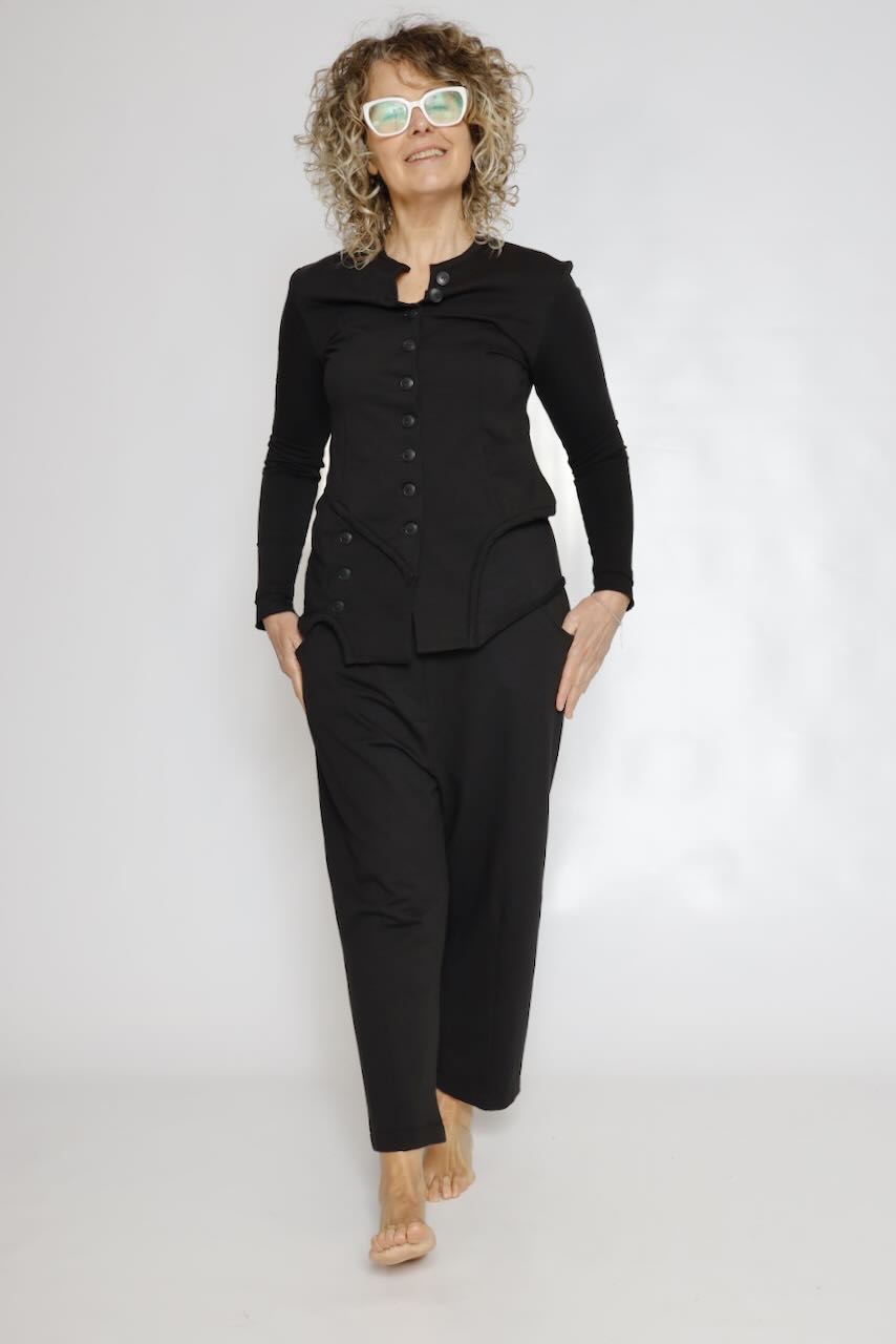 CHAQUETA BOTONES P4UU0188-NEGRO